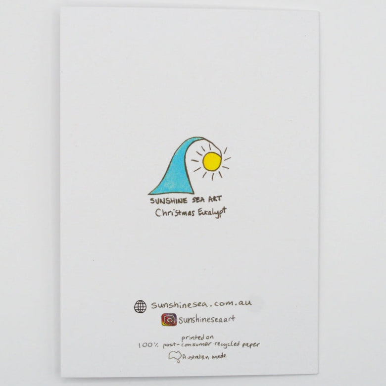 Sunshine Sea Art Christmas Card - Eucalyptus
