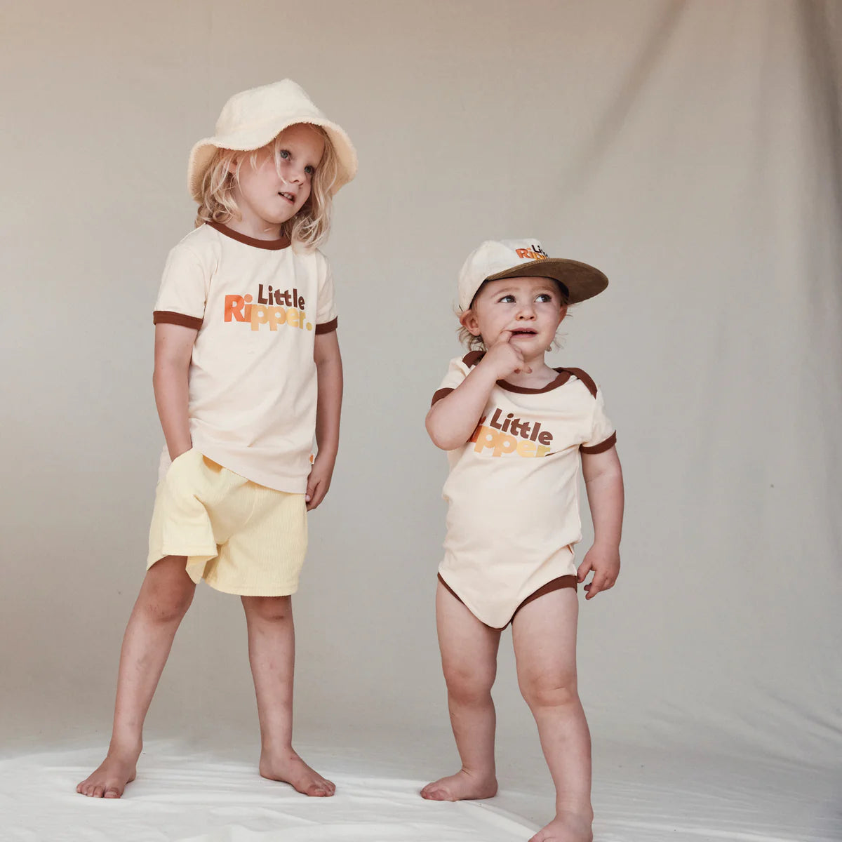 Banabae Organic Cotton T Shirt Retro Ringer - Little Ripper