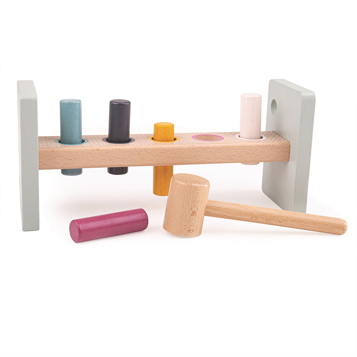 Bigjigs Toys Cheval bâton en Bois en Velours côtelé Bigjigs Toys Cheval bâton en Bois en Velours côtelé