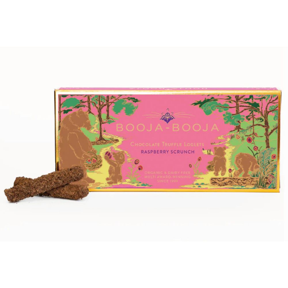 Booja-Booja Organic Vegan Raspberry Scrunch Truffle Loglets 115g