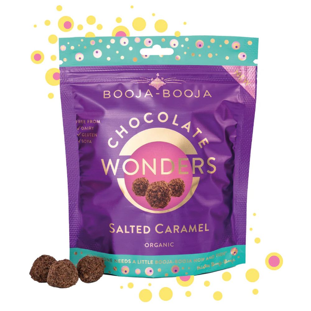 Booja-Booja Organic Vegan Truffle Bites in Share Bag 65g - Salted Caramel