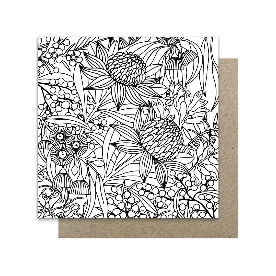 Earth Greetings Colouring Card Packs - Dream in Flowers