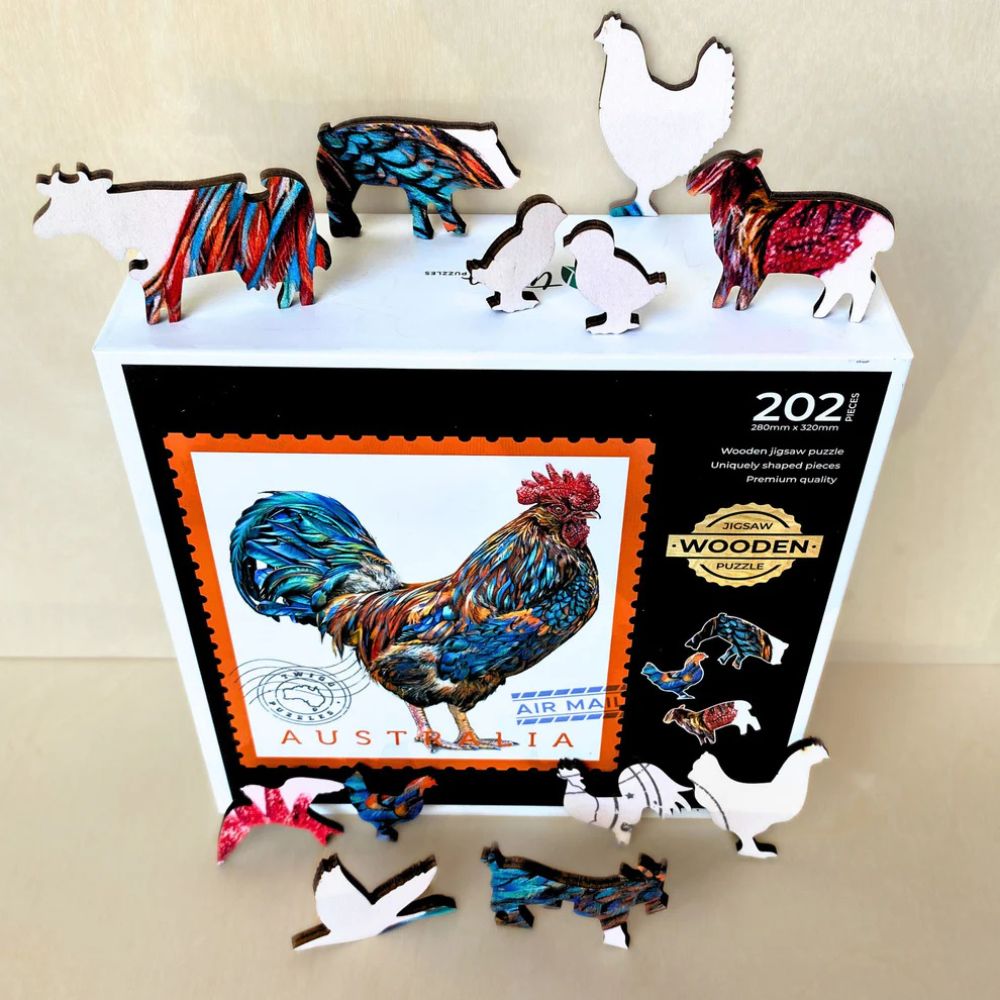 Twigg Puzzle Wooden Jigsaw Puzzle 202 Pieces - Chook