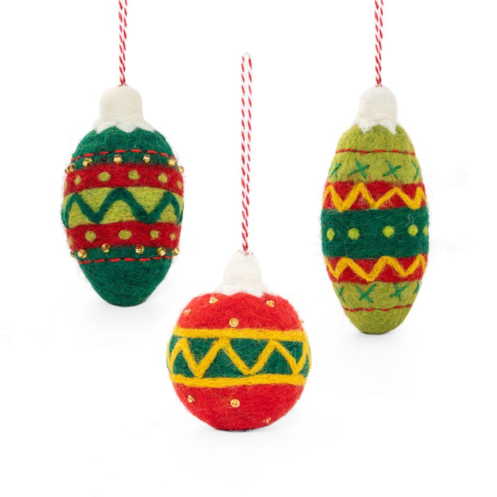 Christmas Decoration Set - Bauble Shapes