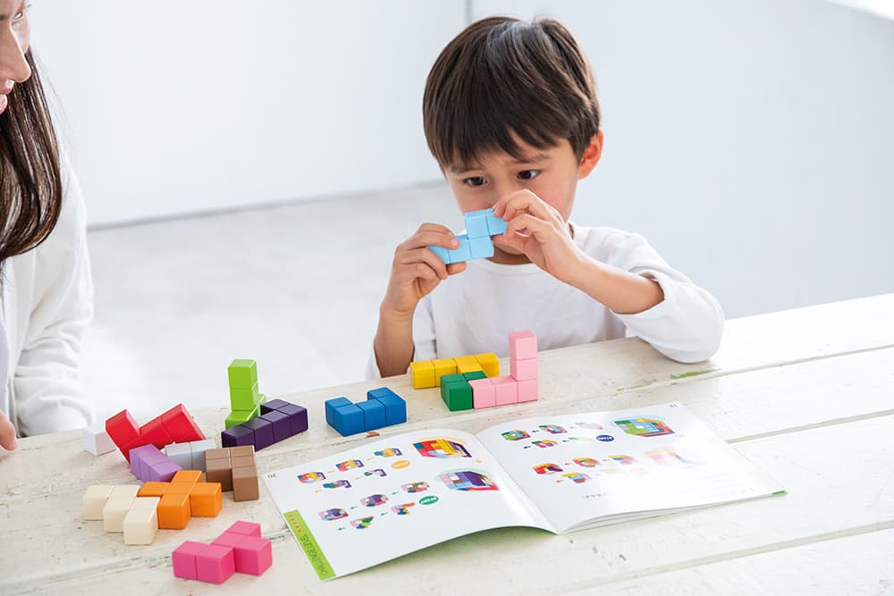 Geni Toys Wooden Cubic Creation Puzzle Blocks