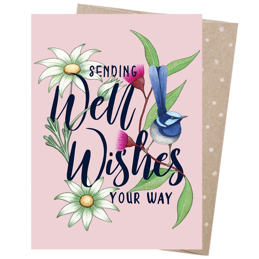 Earth Greetings Card - Well Wishes Wren