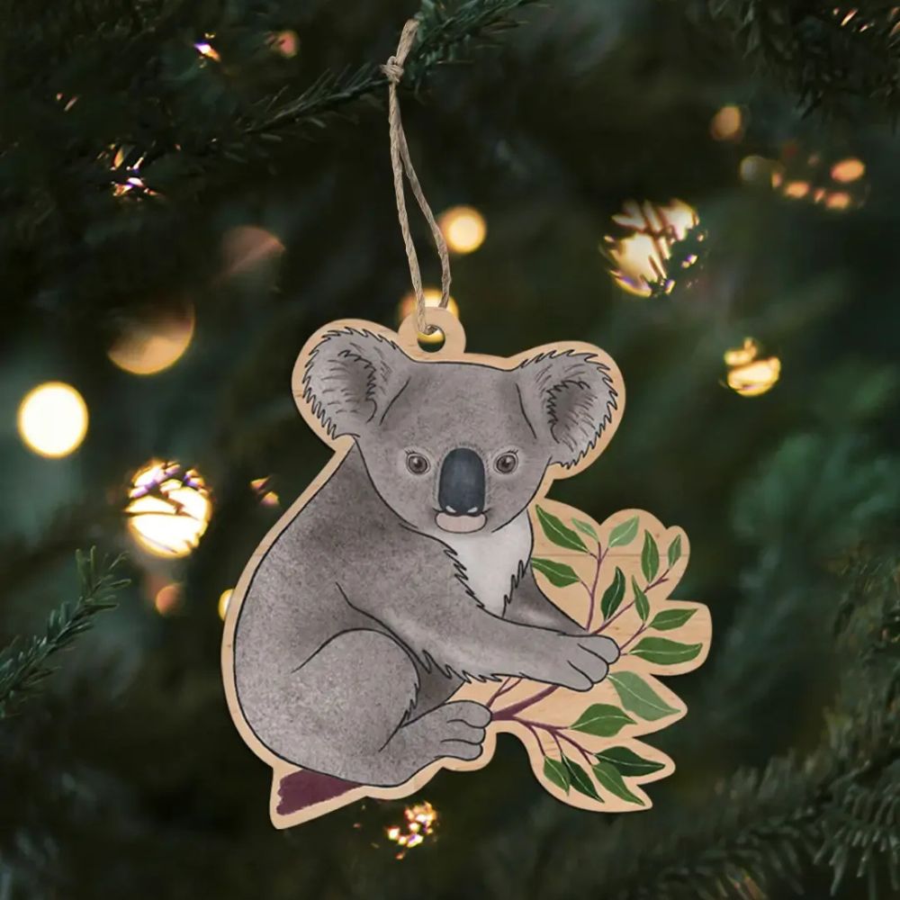 Earth Greetings Wooden Christmas Decoration - Australian Koala