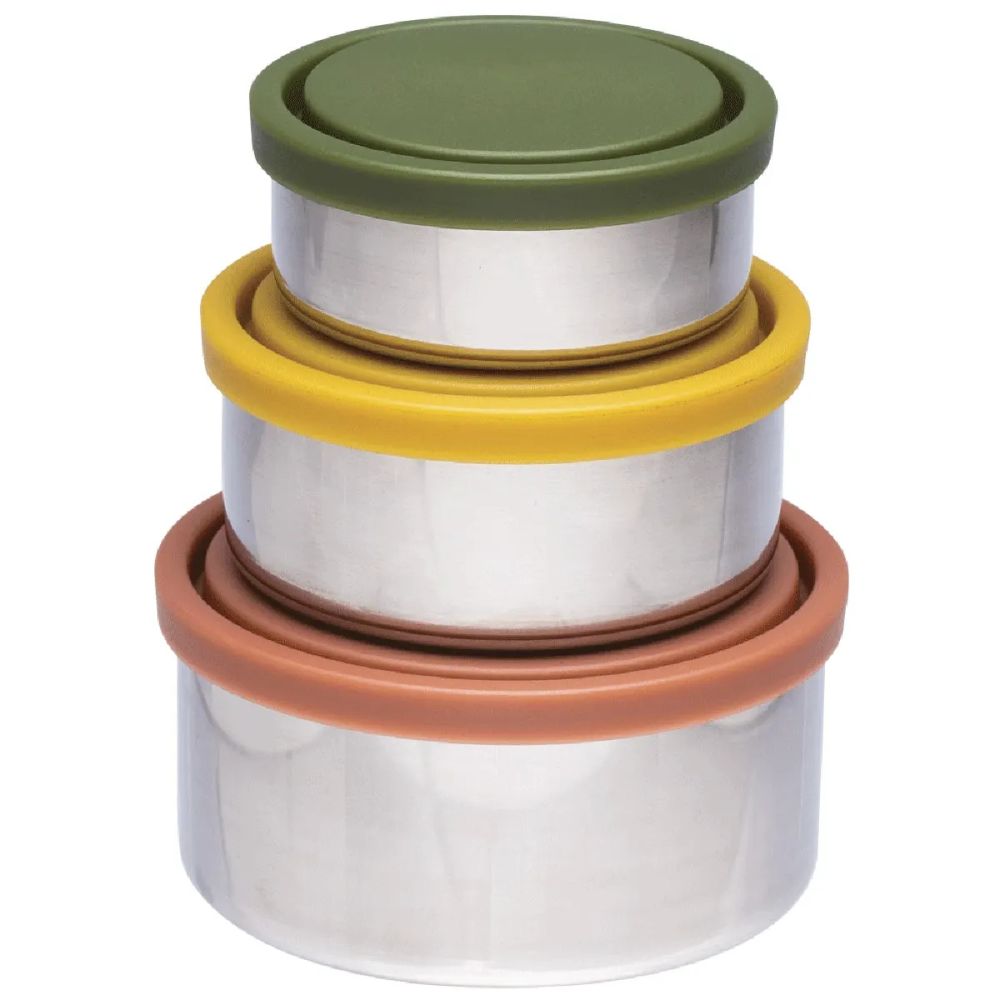 Ever Eco Stainless Steel Round Nesting Containers Set of 3