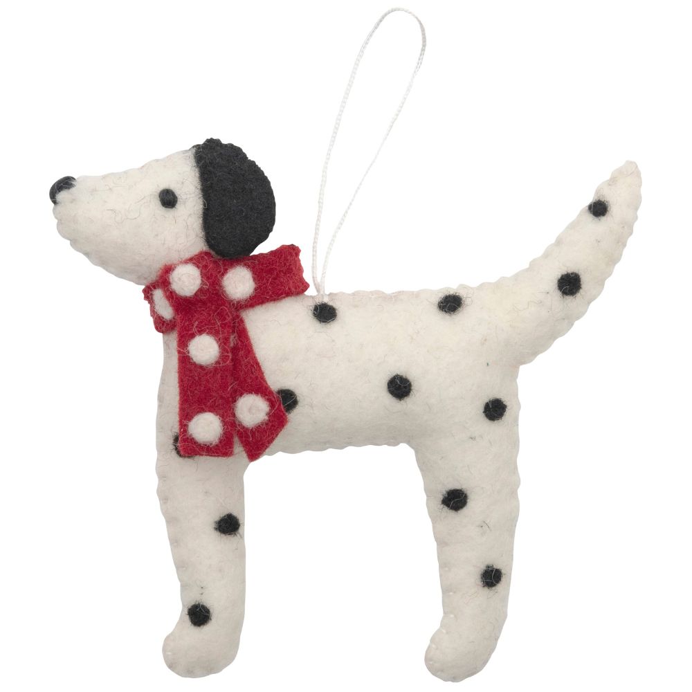 Fairtrade Felt Christmas Decoration - Dalmatian