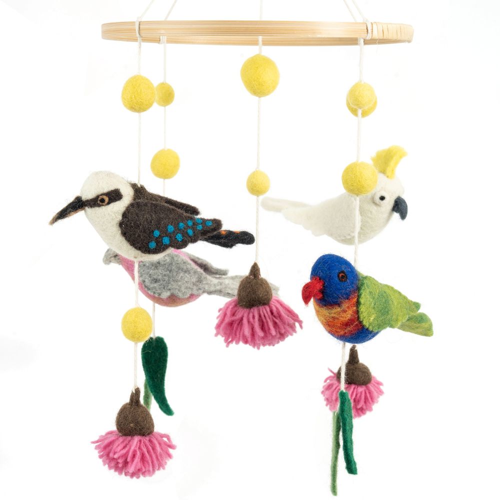 Felt Hanging Mobile Australian Birds