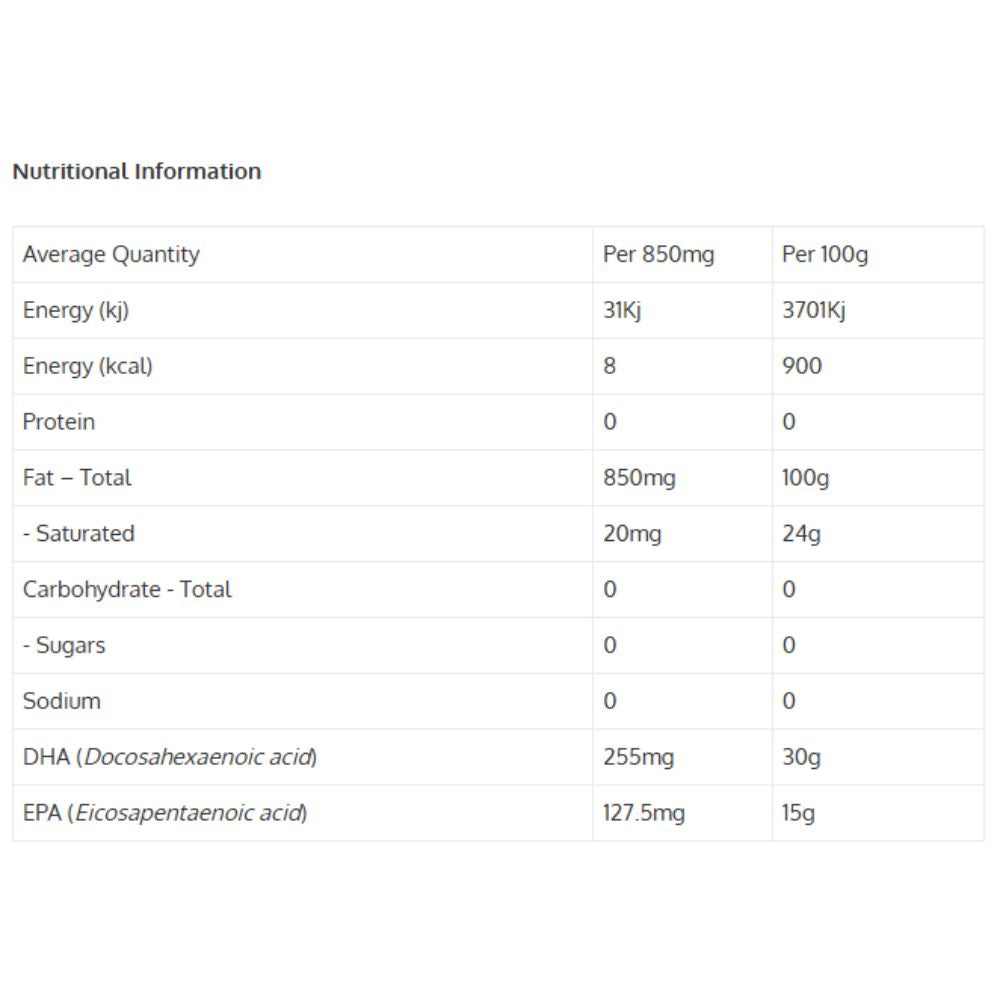 Green Nutritionals Green Omega3 255mg DHA + 127mgEPA Vegan Capsules
