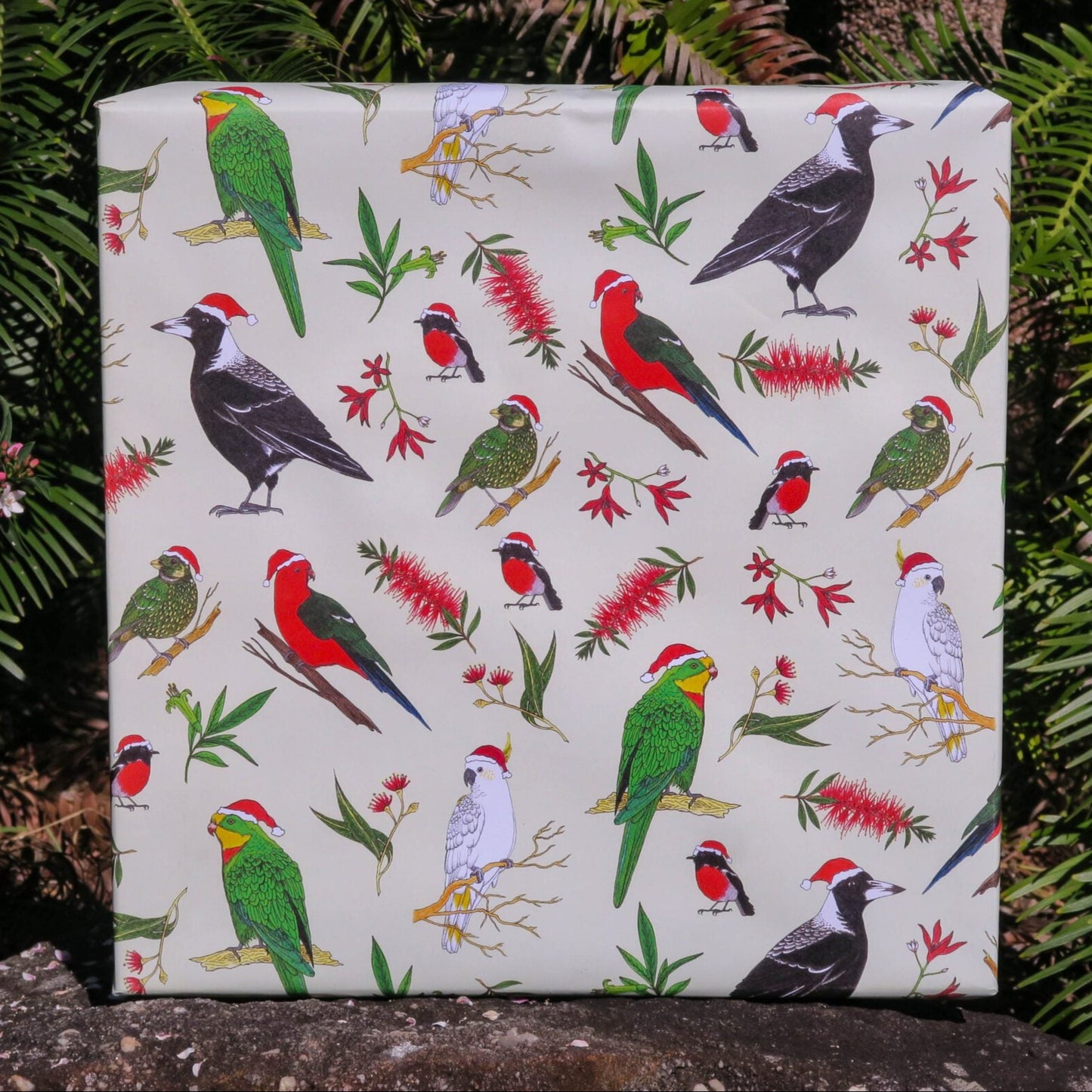 Sunshine Sea Art Wrapping Paper - Christmas Birds