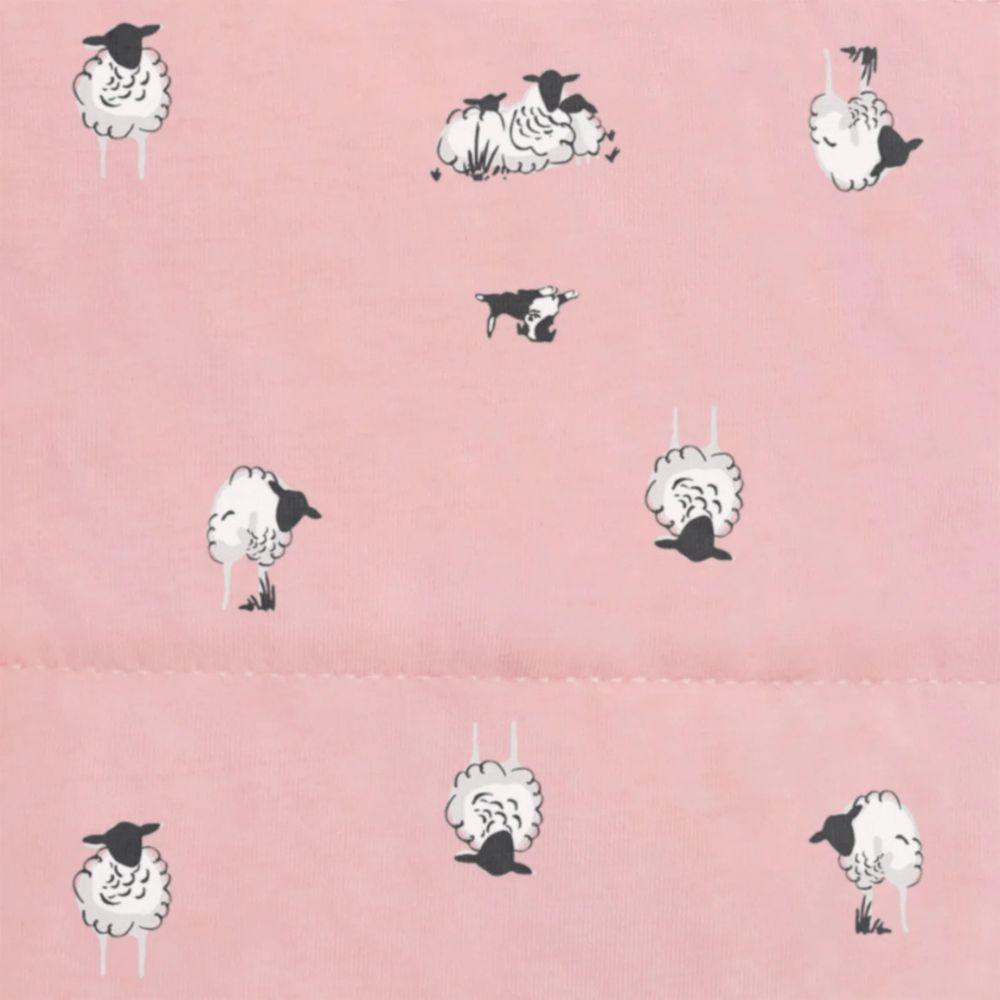 Love to Dream Swaddle Up 2.5 Tog Quilted Organic Cotton & Merino Sleeping Bag - Lamb's Best Friend (Rose)