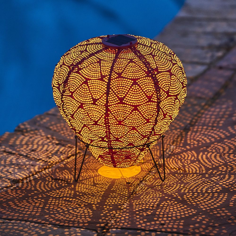 Lumina Outdoor LED Solar Lantern - Purple Balloon 30cm