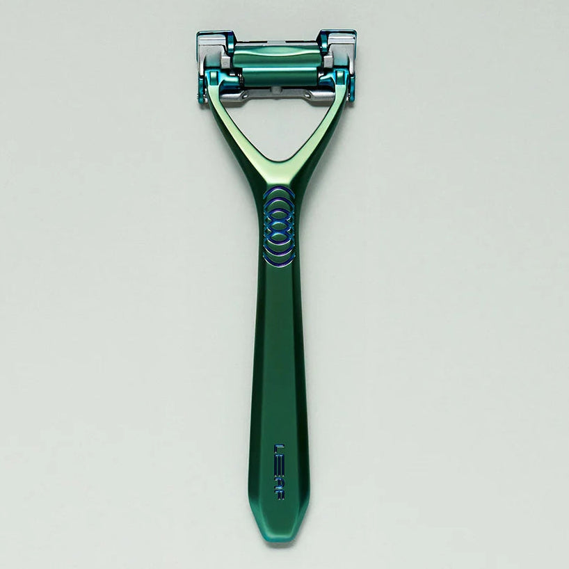Leaf Shave 2-Blade Reusable Pivoting Safety Razor (10pk Blades)