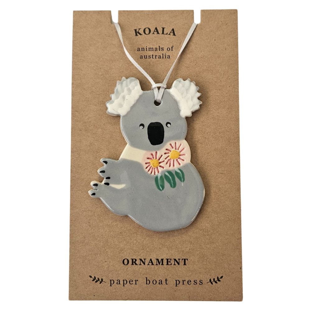 Paper Boat Press Christmas Ornament - Koala