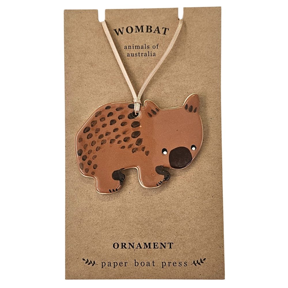 Paper Boat Press Christmas Ornament - Wombat