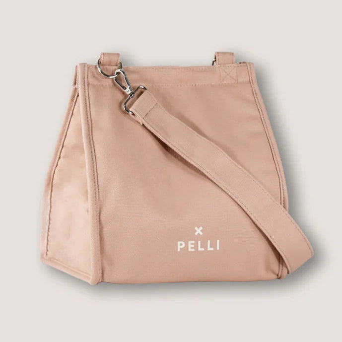 Pelli Crossbody Waxed Canvas Insulated Lunch Bag