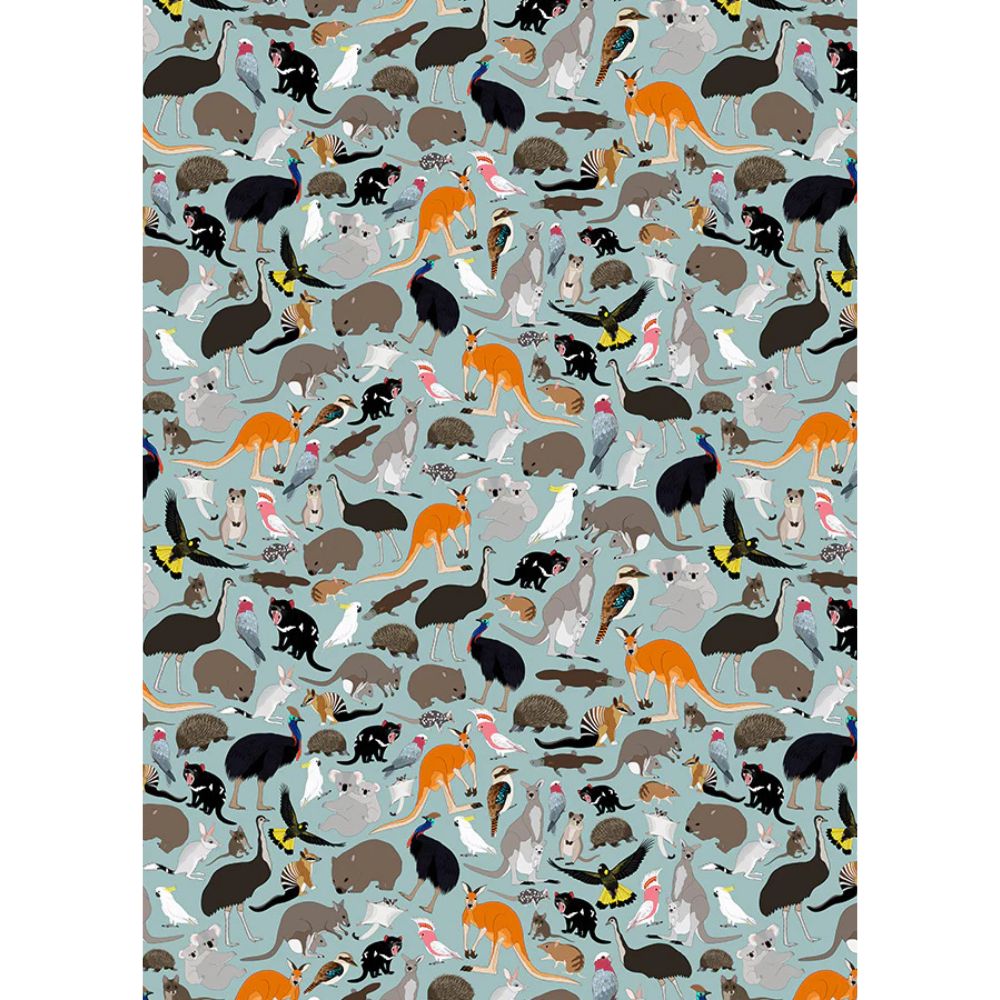 Red Parka Tea Towel Australian Animals