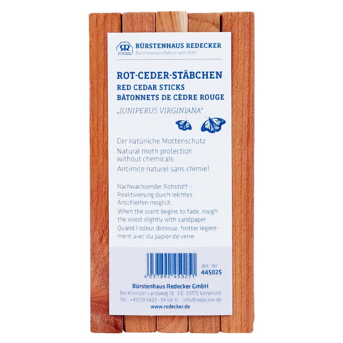 Redecker Red Cedar Moth Repellent Sticks - 10 Pack