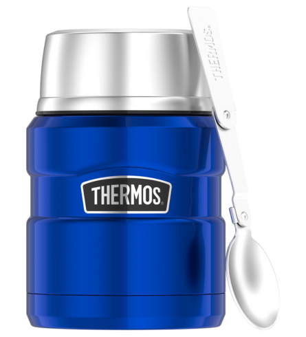 Thermos King Stainless Steel Insulated Food Jar With Folding spoon 470ml