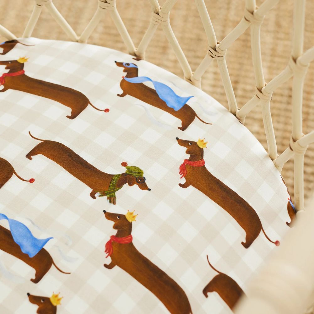 Snug as a Bub & Co. Organic Bassinet Sheet - Silly Sausage