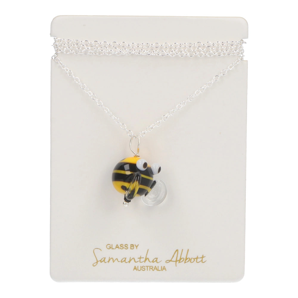 Samantha Abbott Glass Necklace - Bumble Bee