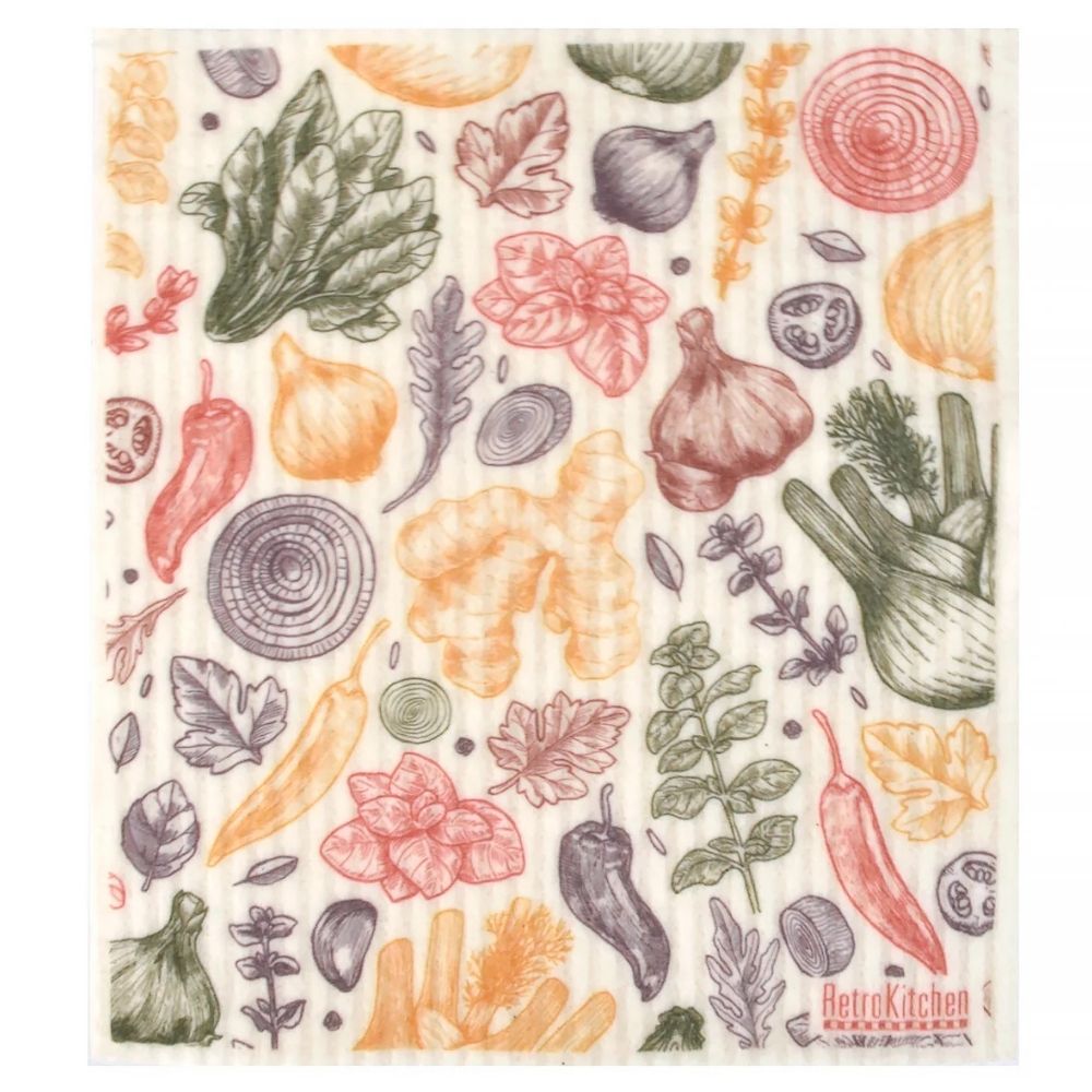 Swedish Dish Sponge Cloth - Vegetables
