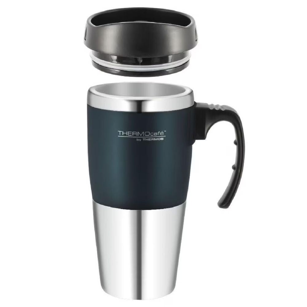 Thermos THERMOcafe Stainless Steel Double Wall Travel Mug 450ml - Balsam Trim