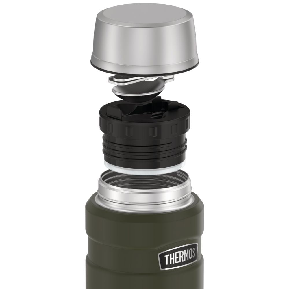 Thermos King Stainless Steel Insulated Food Jar With Folding spoon 470ml