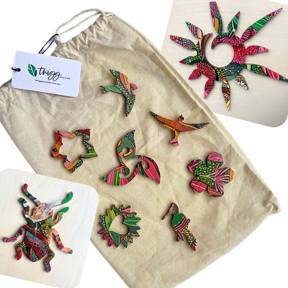 Twigg Puzzle Wooden Jigsaw Puzzle 278 Pieces - Powderpuff Lilly Pilly