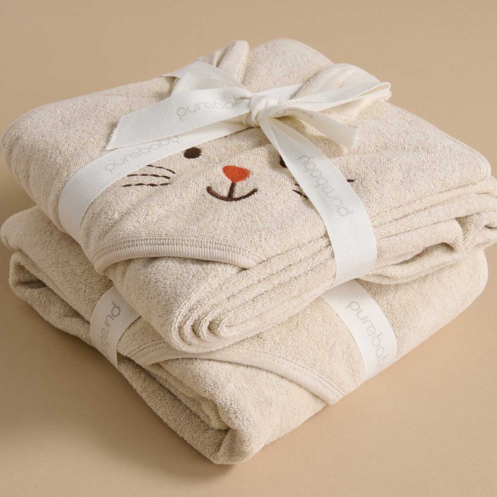 Purebaby Cotton Hooded Towel