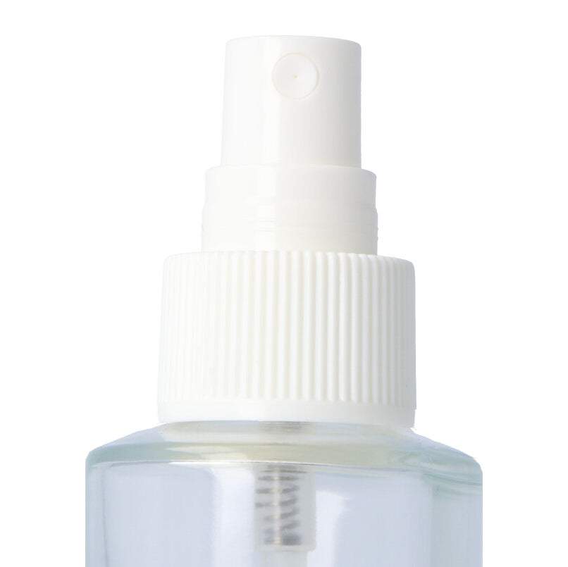 Clear Glass Bottle Tall with White Atomiser - 100ml