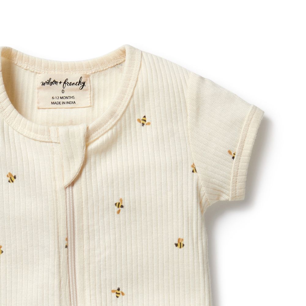 Wilson & Frenchy Organic Boyleg Zipsuit - Bee Mine