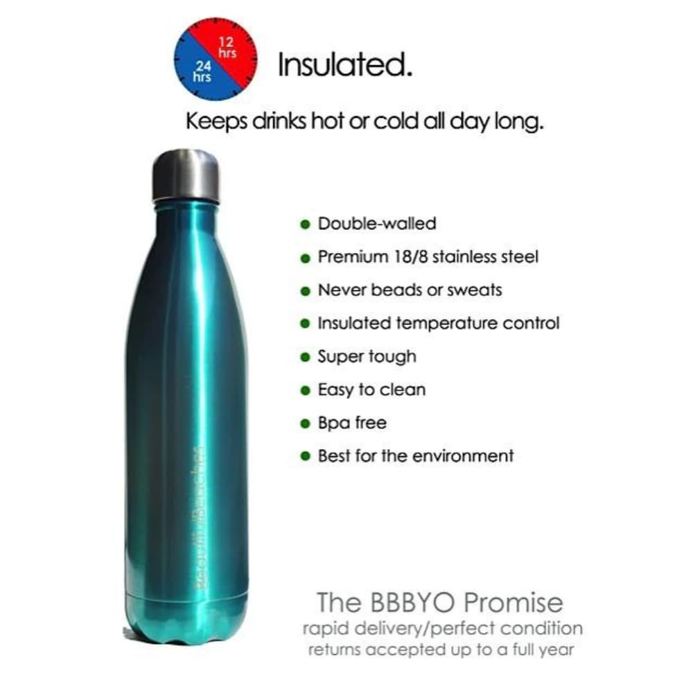 BBBYO Stainless Steel Water Bottle 750ml - Mint