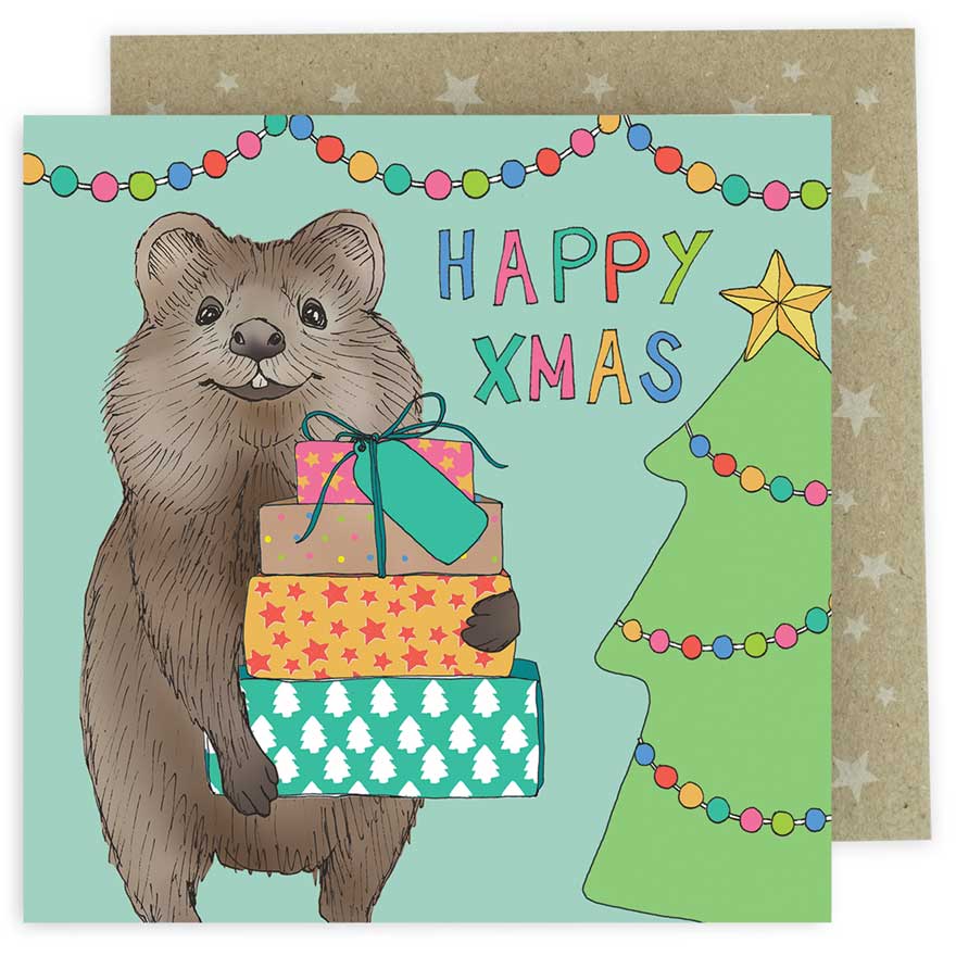 Earth Greetings Boxed Christmas Card - Happy Quokka 8pk