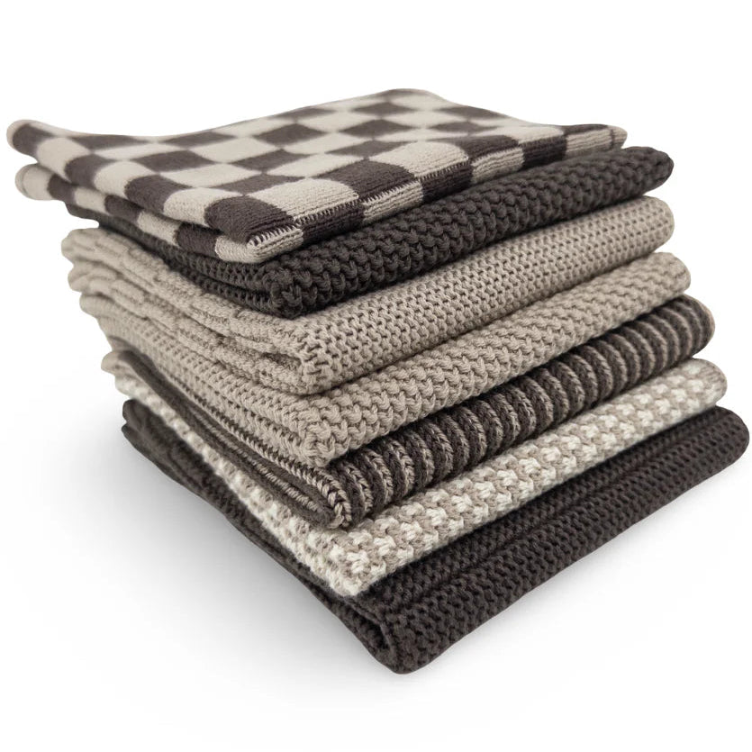 Ecovask Daily Use Dish Cloth 7pc Variety Pack Organic Cotton