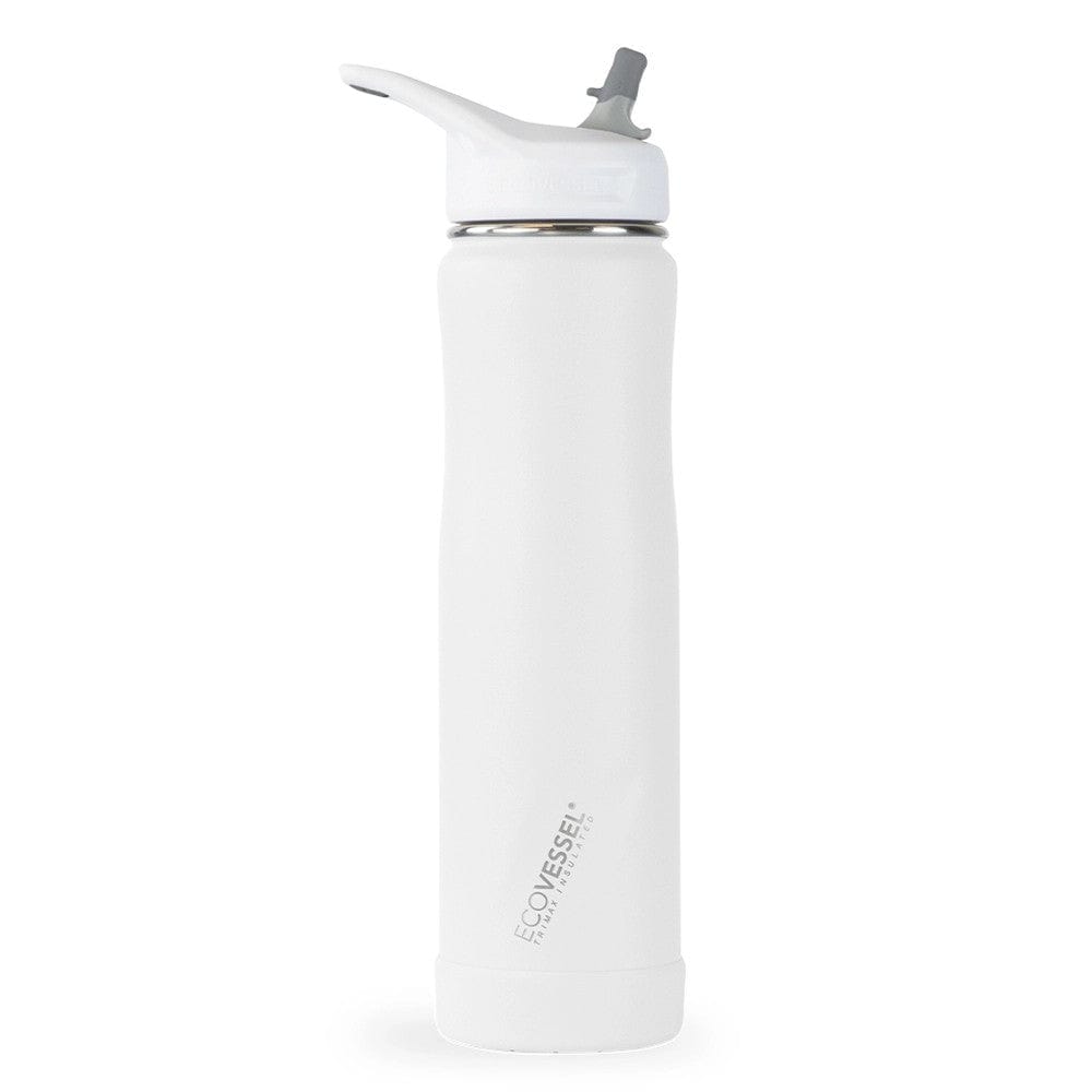 EcoVessel Summit Triple Insulated Bottle with Straw 700ml Whiteout
