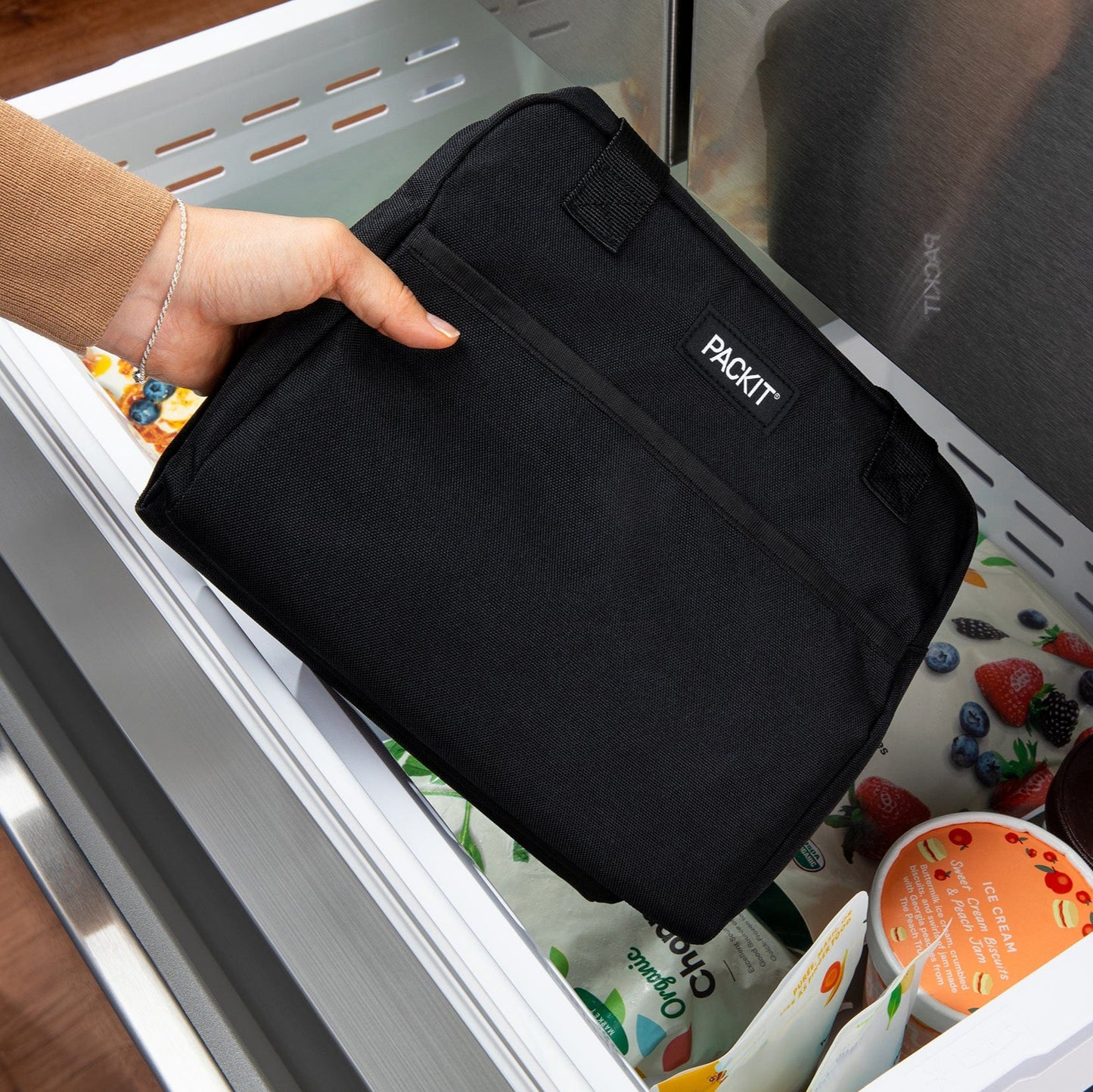 PackIt Freezable Hampton Insulated Lunch Bag - Black