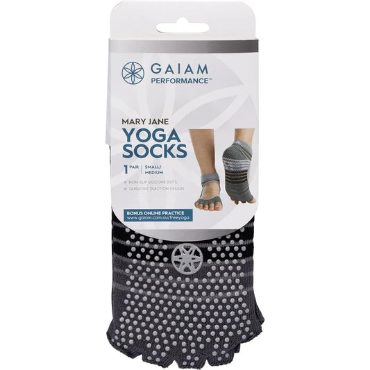 GAIAM Mary Jane Grippy Yoga Socks Jane Small/Medium