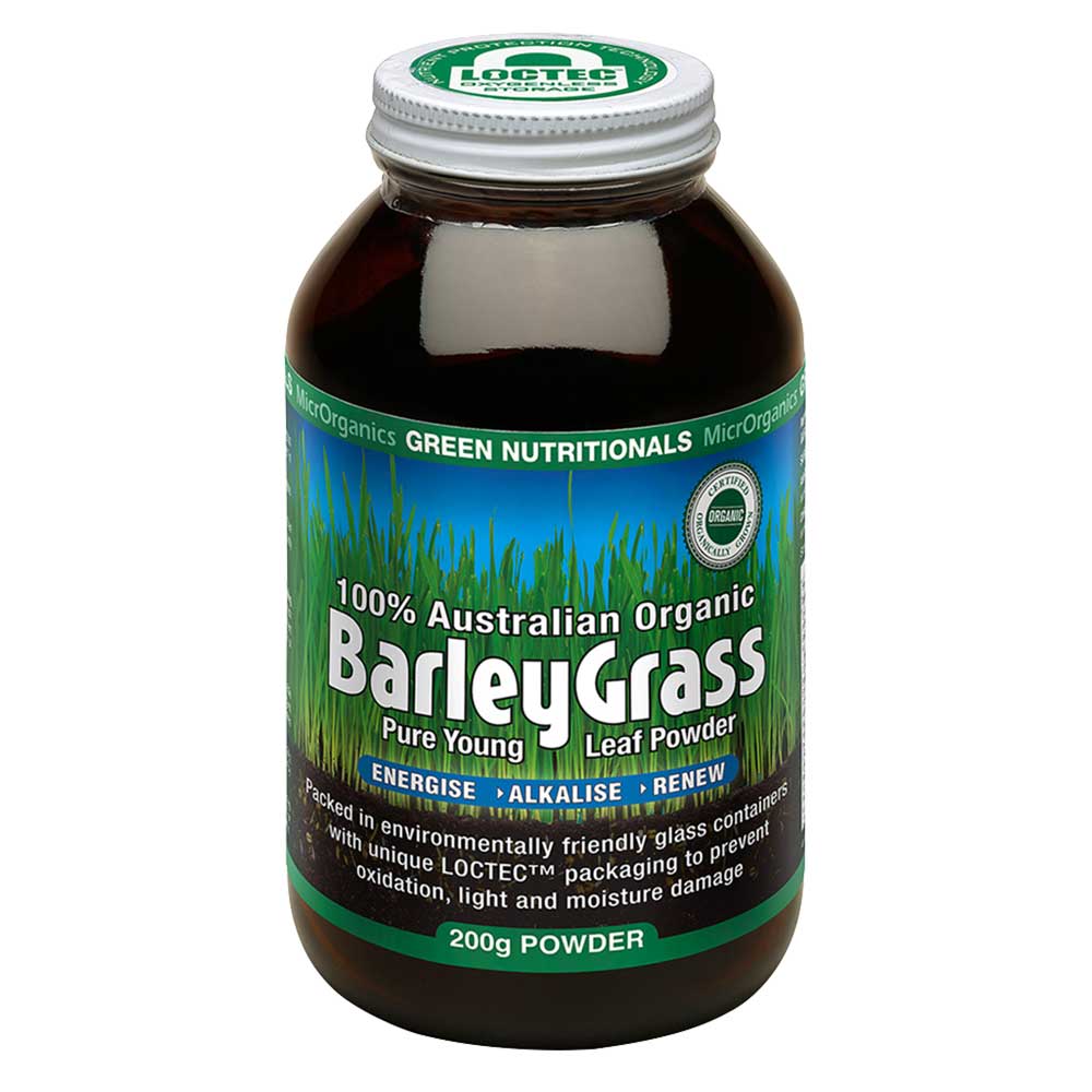 Green Nutritionals 100% Australian Organic Barleygrass Powder 200g