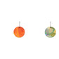 Kami-so Reversible Earrings Circle Orange Blue Green Plum and Gold
