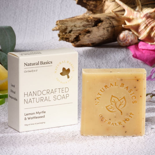 Natural Basics Handcrafted Soap 110g - Lemon Myrtle & Wattleseed
