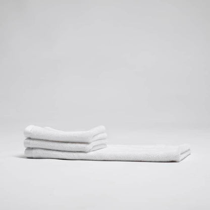 Organic Cotton Bath Towels - White SPA Face Cloth / White