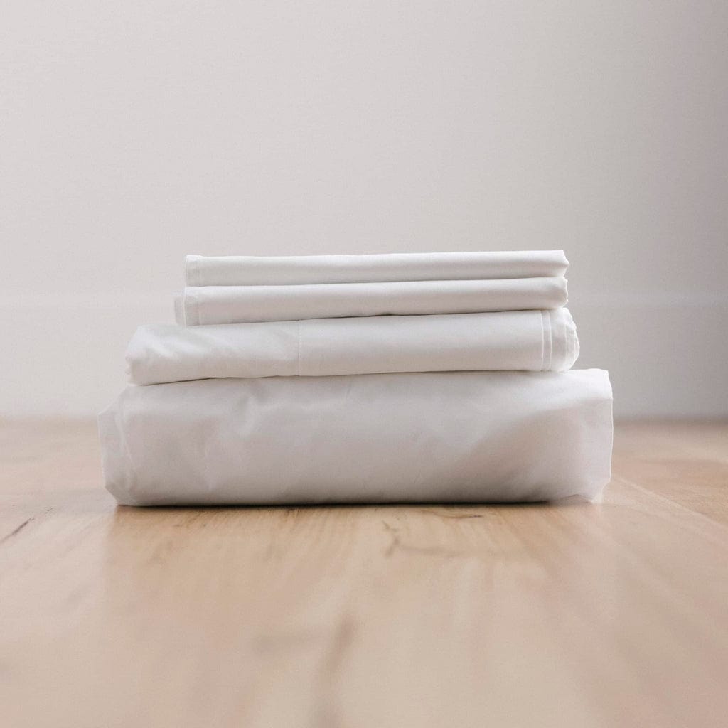 Organic Cotton Sheet Sets Double / White