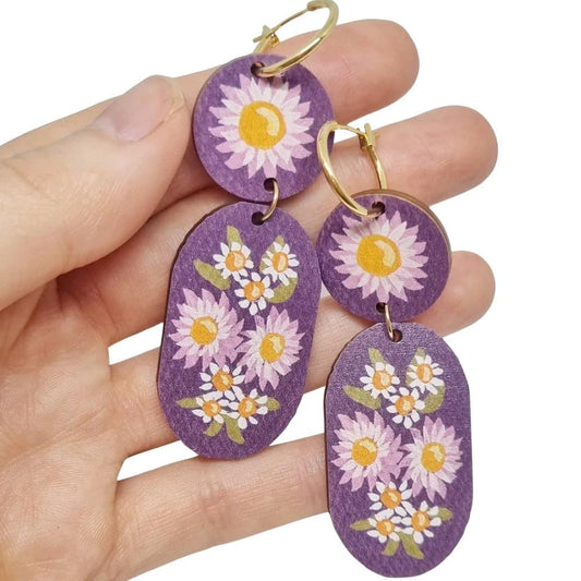 Pixie Nut and Co Everlasting Daisy Bouquet Dangle Earrings