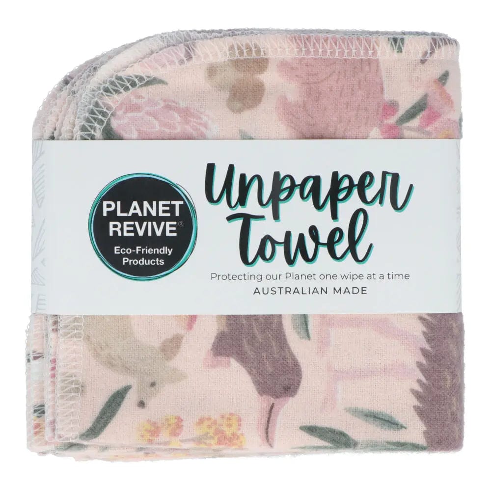 Planet Revive Unpaper Towels - Pack of 6 (choose design) Aussie Animals