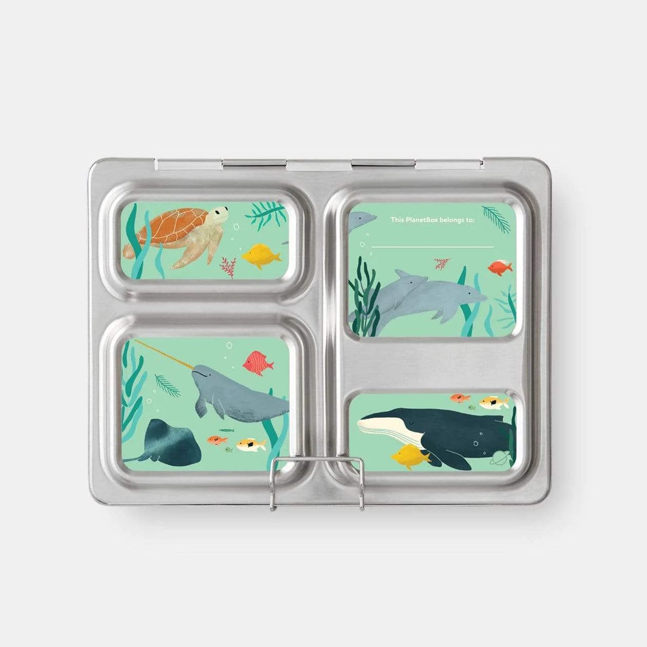 Planetbox LAUNCH Lunch Box Kits (Box, Carry Bag, Containers, Magnets) Unicorn Magic / Sea Life (New)