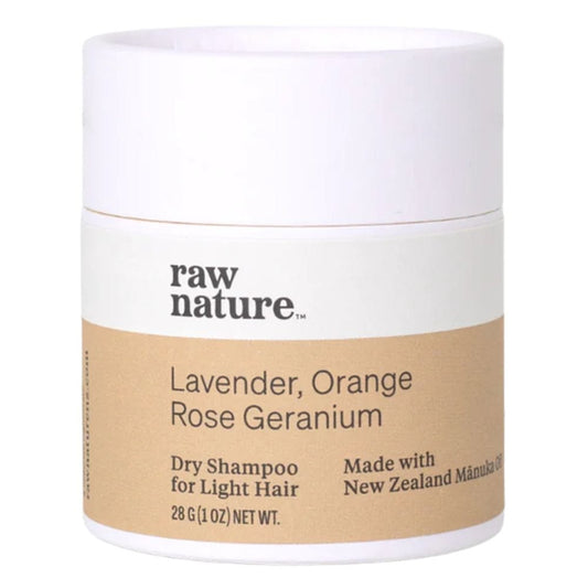 Raw Nature Dry Shampoo Mini 28g - Lavender, Orange & Rose (Light Hair)