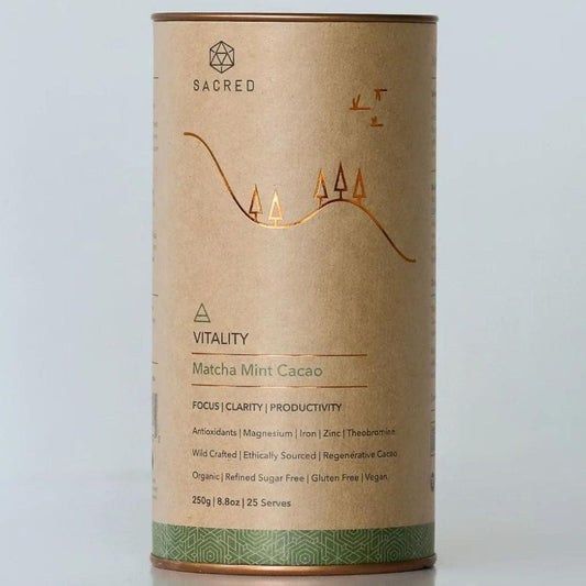 Sacred Vitality - Matcha Mint Cacao Powder 250g | 25 serves